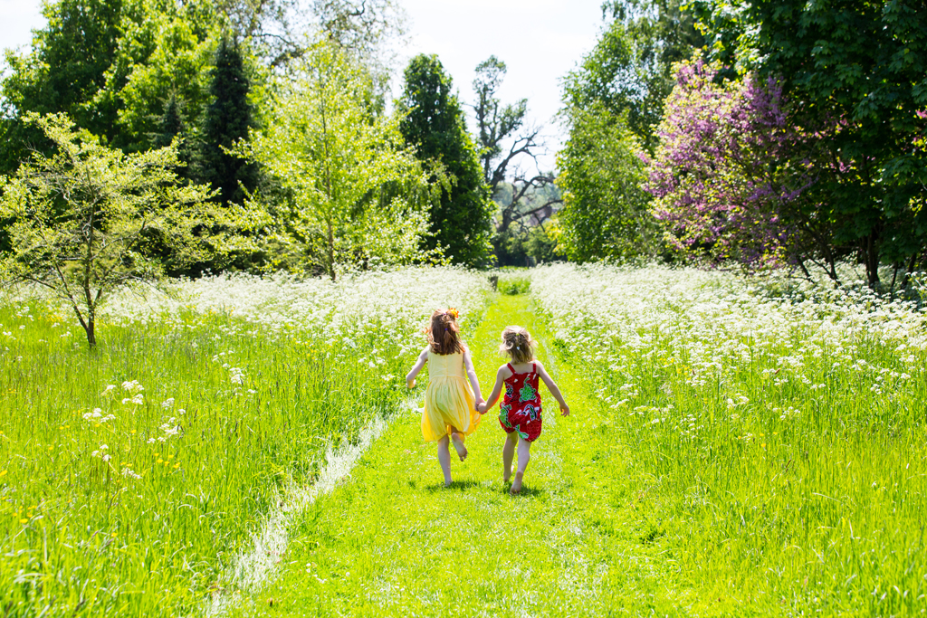 Families at Waterperry Gardens Tea Shop - Ornamental Gardens Oxford